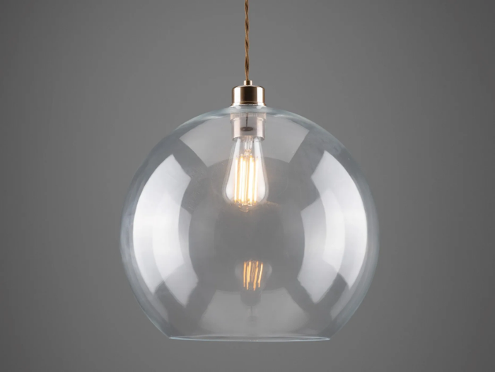 EDEN 350MM CLEAR SPHERE PENDANT - Handmade pendant lamp _ mullan lighting